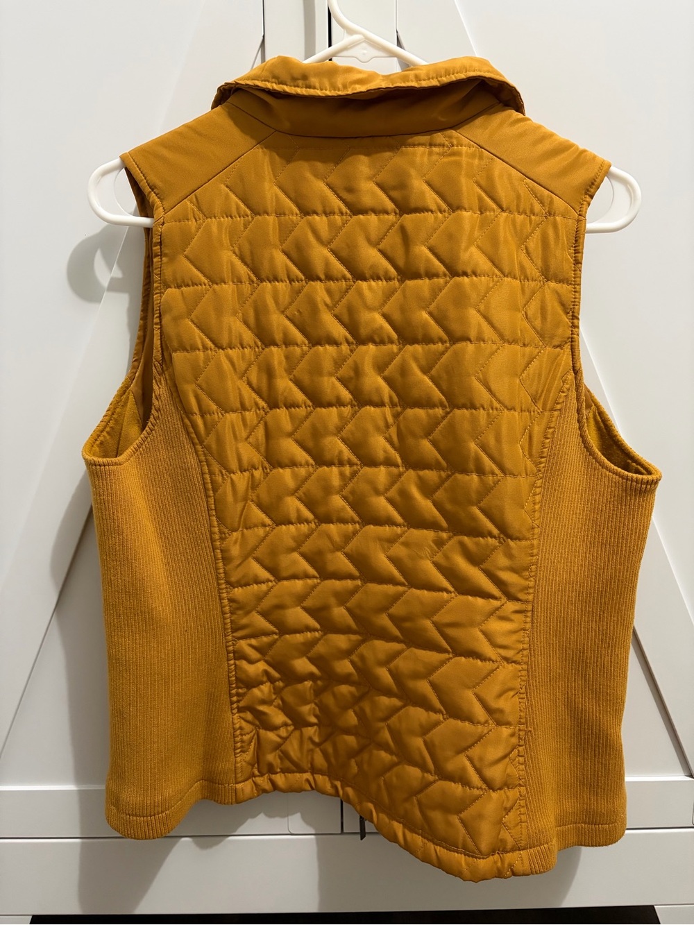Christopher & Banks Quilted Mustard Yellow Vest - Picture 2 of 4